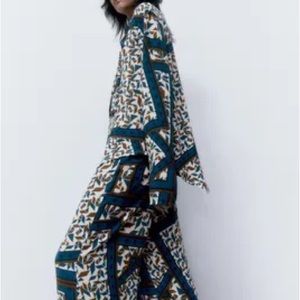 Zara scarf print fluid pants